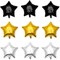 30-Pack 10in Black, Gold & Silver Star Foil Balloons – Mylar Party Decor for Wedding & Birthday